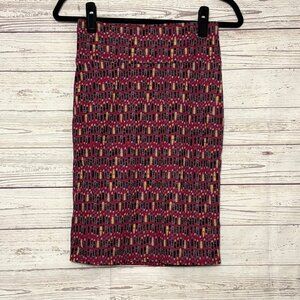 LuLaRoe Lipstick Cassie Pencil Skirt Small
